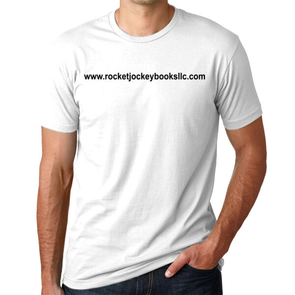 WHITE ROCKET JOCKEY TEE- Next Level Apparel Unisex Cotton T-Shirt Thumbnail
